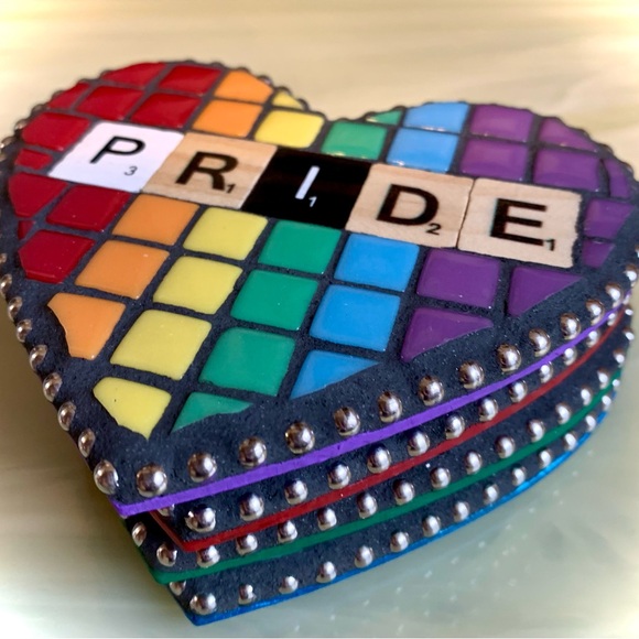 PRIDE Mosaic set of coasters (4) - Picture 3 of 4